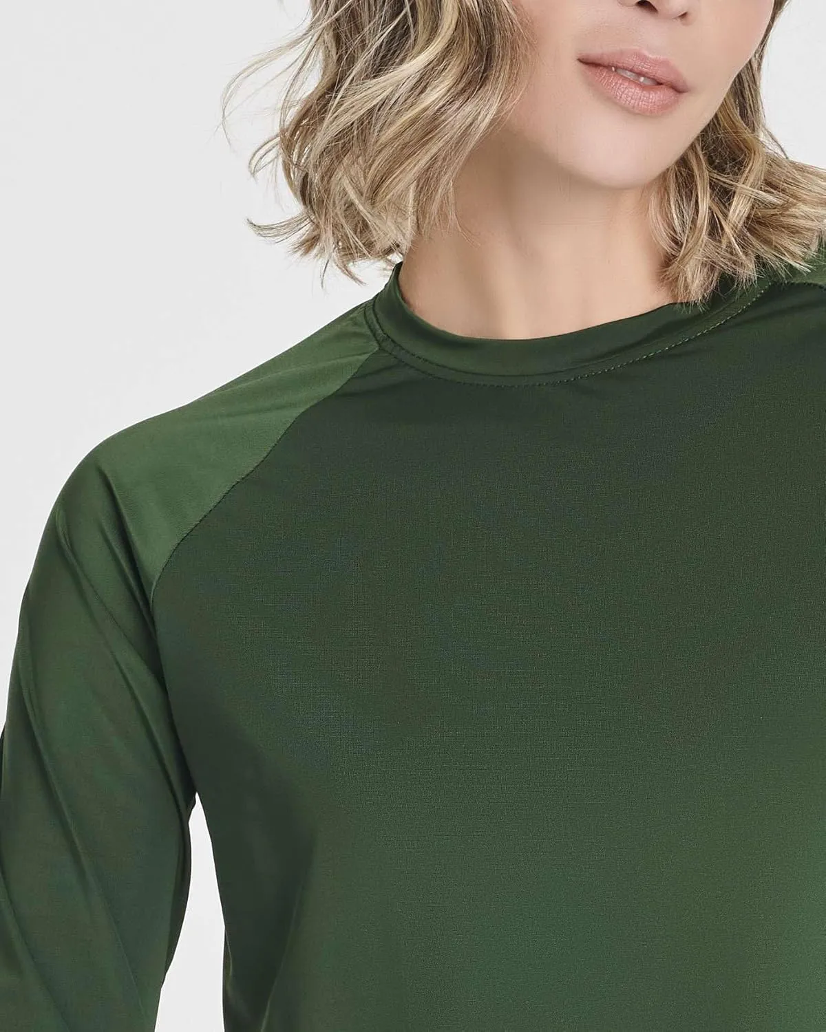 Real Essentials 4 Pack: Women's Long Sleeve Rash Guard Shirt Swimwear UPF Sun Protection Swim Workout Top (Available in Plus)