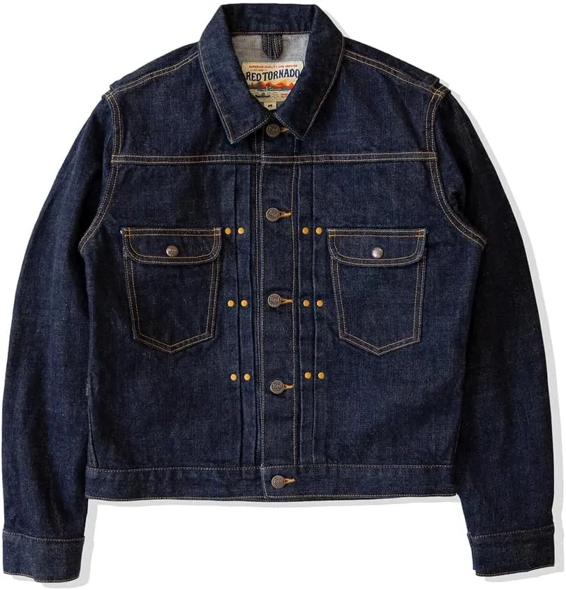 Red Tornado Men's Rugged Selvedge Denim Jacket