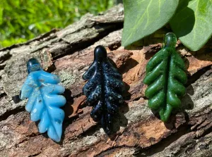 Ripple Leaf Pendants with Infused Cremains