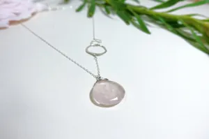 Rose Quartz Organic Link Necklace