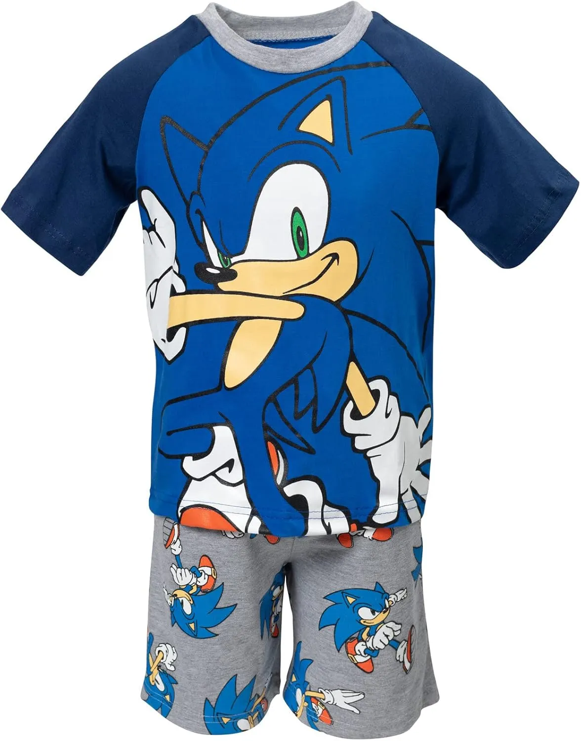 SEGA Sonic the Hedgehog Boys Graphic T-Shirt and French Terry Shorts Set