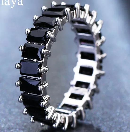 Silver Color Unique Design CZ Ring