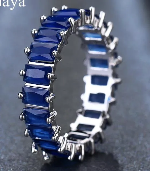 Silver Color Unique Design CZ Ring