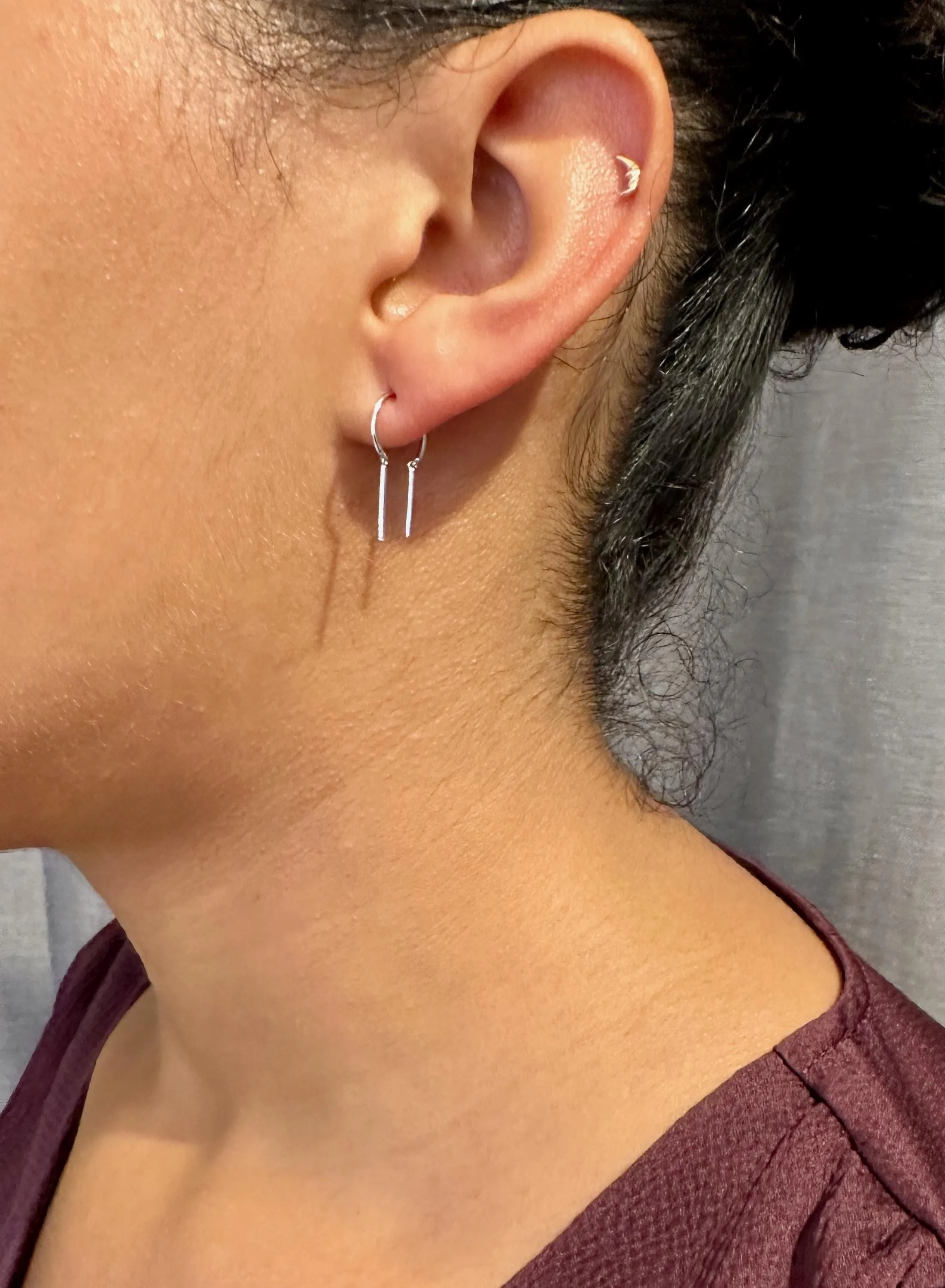 Silver Simple Threader Earrings