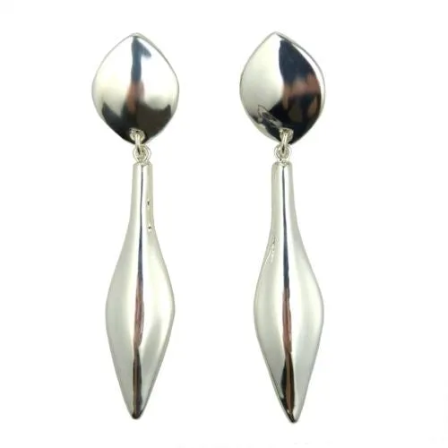 Simon Sebbag Sterling Silver Smooth Long Leaf Post Earrings E2785