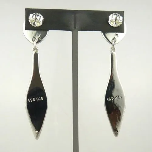 Simon Sebbag Sterling Silver Smooth Long Leaf Post Earrings E2785