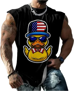 Sleeveless T Shirts for Men Muscle Tank Top Summer Funny Bodybuilder Workout Gym Tank Tops Comfy Tank Tops