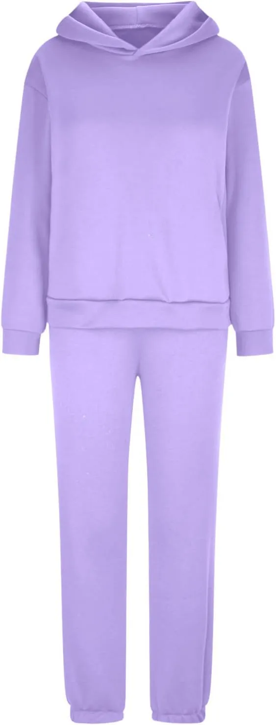 SMIDOW Sweatshirt Sets for Women Hoodie Sweatshirt Matching Sweatpants Lounge Set Fashion Loungewear Y2K Clothes