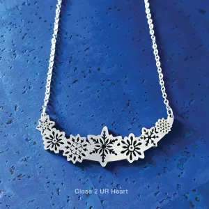 Snowflakes Stainless Steel Necklace