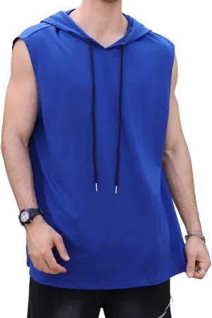 SOLY HUX Men's Plus Size Sleeveless Hooded Tank Tops Summer Hoodies Vest Muscle Gym Big and Tall Tops