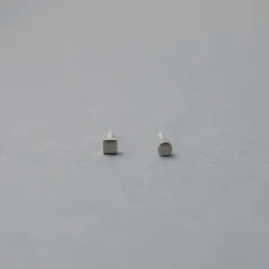 STARDUST CIRCLE AND SQUARE STUDS
