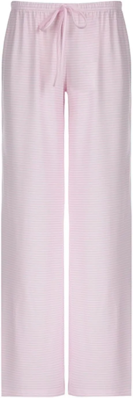 Striped Wide Leg Pants for Women - Casual Loose Fit High-Waisted Drawstring Pajama Pants - Straight Trousers