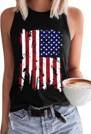 Summer Tank Tops for Women Vacation Casual Beach Tank Tops Hawaiian Sleeveless Basic Fit T Shirts Blouses