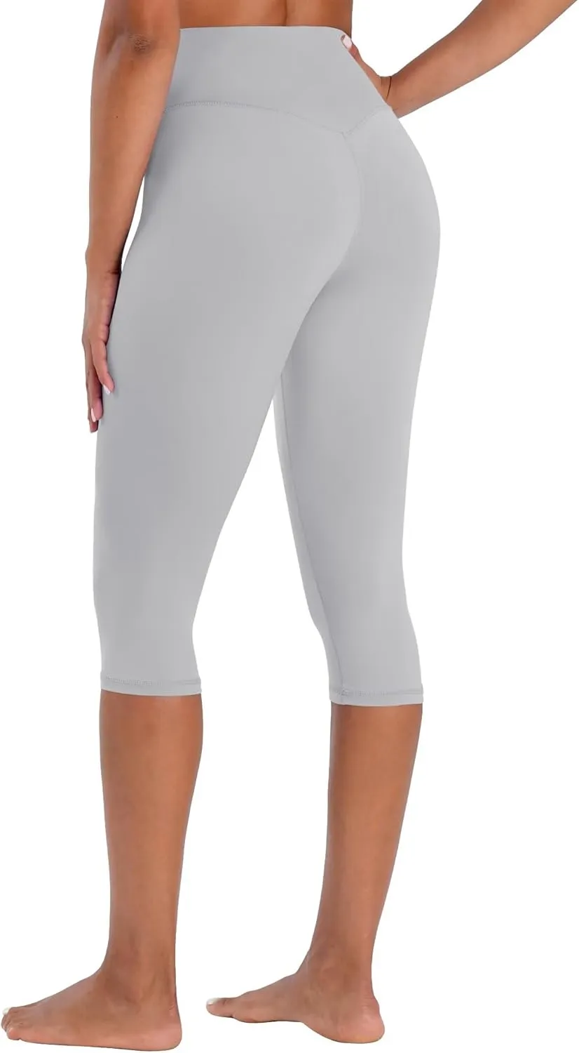 Sunzel Sunzfly Capri Leggings for Women, High Waisted Yoga Pants with Tummy Control for Workout Running Gym