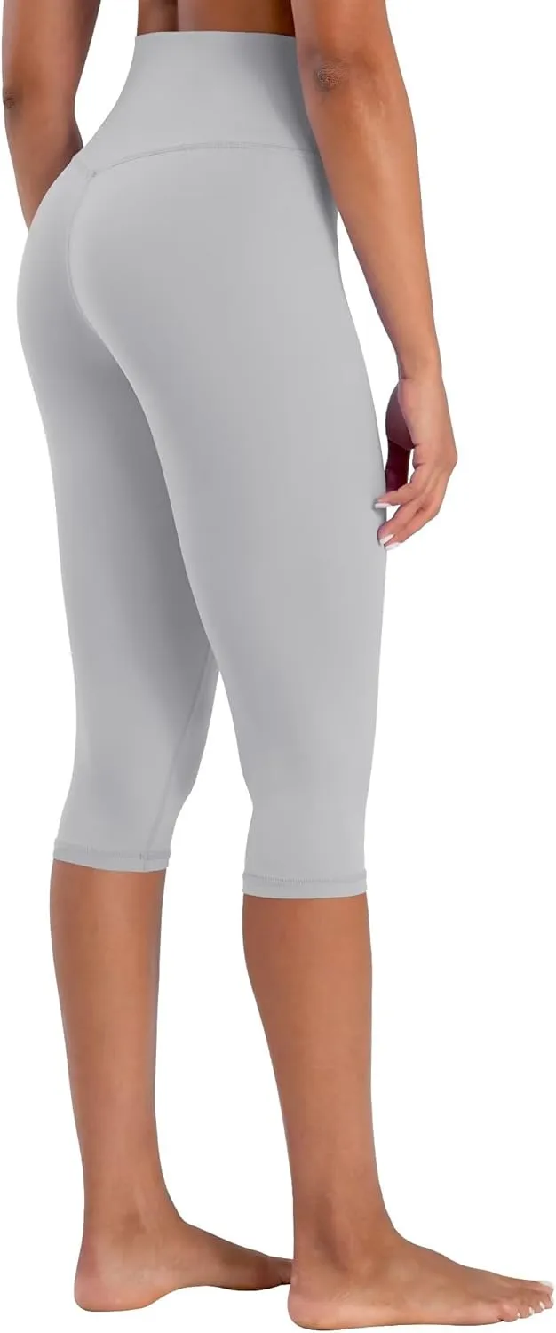 Sunzel Sunzfly Capri Leggings for Women, High Waisted Yoga Pants with Tummy Control for Workout Running Gym