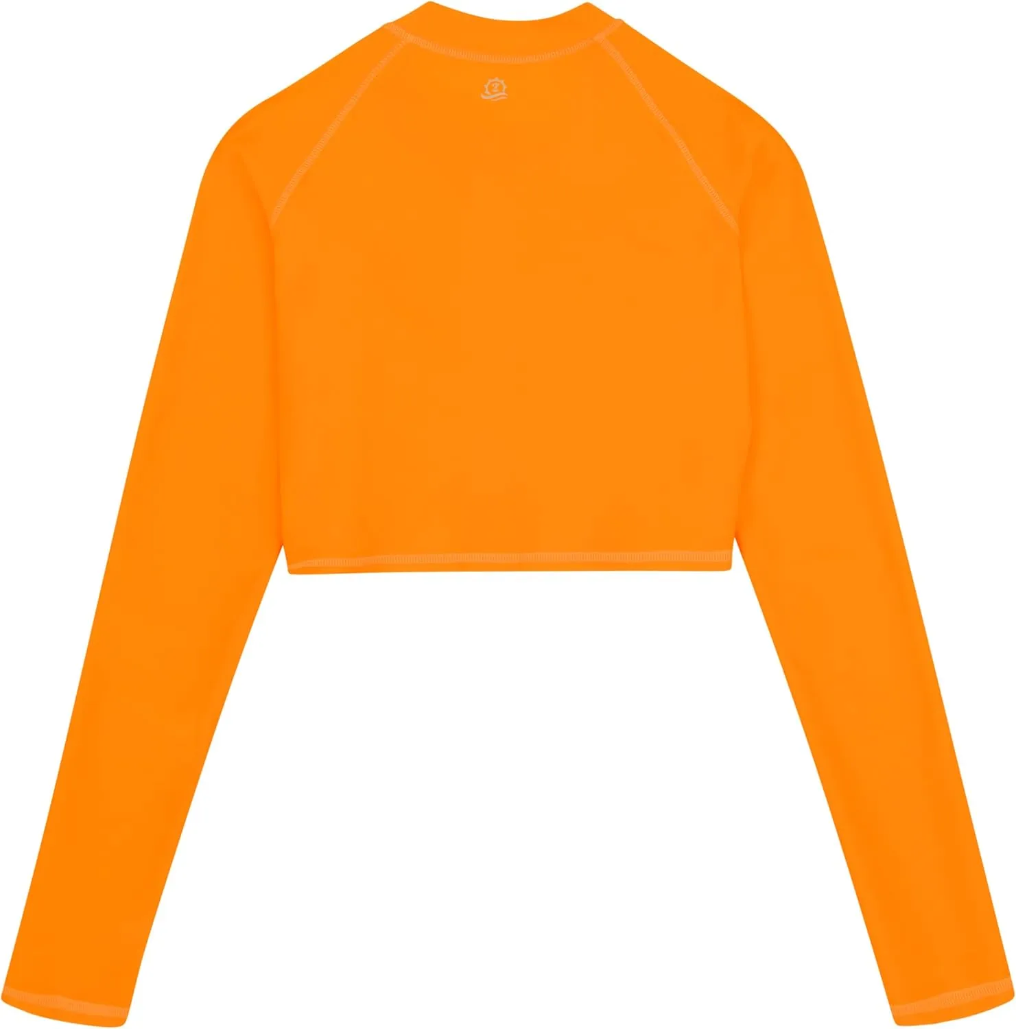 SwimZip Women's Long Sleeve Crop Top Rash Guard Swim Shirt - UPF 50  with Zipper