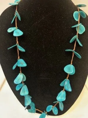 Tagua Necklaces - SC410 -TQ - Turq