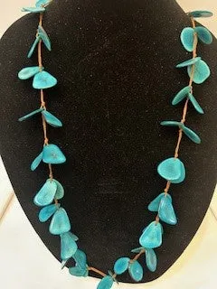 Tagua Necklaces - SC410 -TQ - Turq
