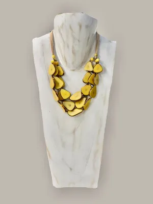 Tagua Organic Fair Trade Necklace in Yellow