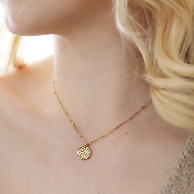 Talisman Pendant Satellite Chain Necklace in Gold