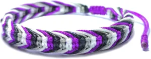 tenghong2021 LGBTQ Rainbow Pride Bracelets for Women Men Handmade Bulk Rainbow Pride Parade Wristband Transgender Pansexual Nonbinary Asexual Gay & Lesbian Macrame Style Rope Woven Bracelet