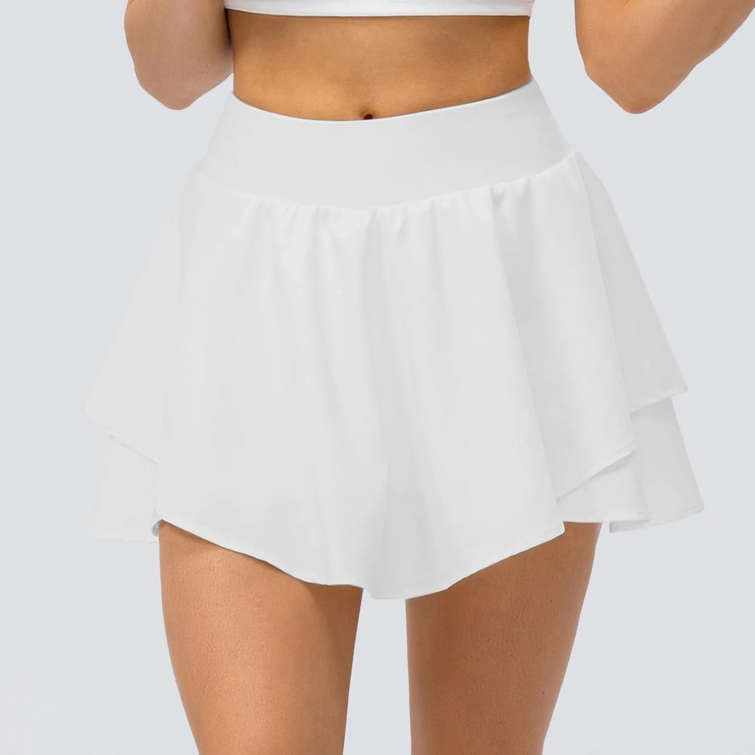 Tennis Skirts for Women with Shorts Womens Golf Athletic Skort Girls Sports Running Yoga Workout Trendy Irregular Hem Skorts
