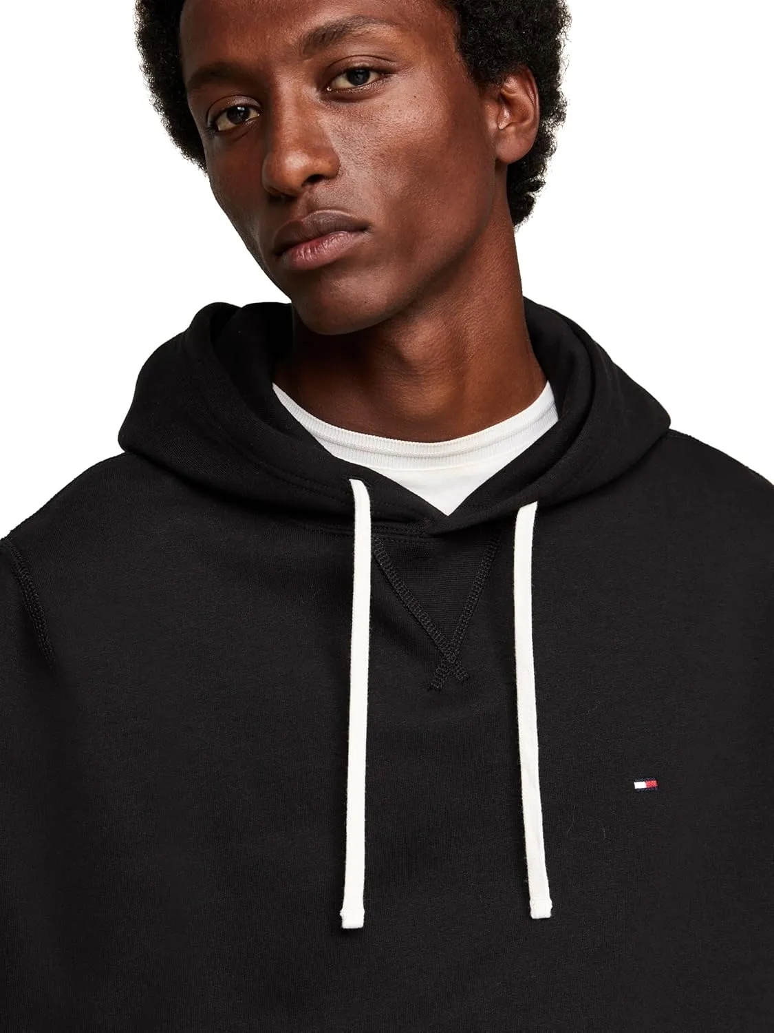 Tommy Hilfiger Men's Medium Weight Solid Fleece Hoodie Sweatshirt, Also Available in Big & Tall