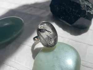 Tourmalated Quartz Akoni Ring - Reg. Oval