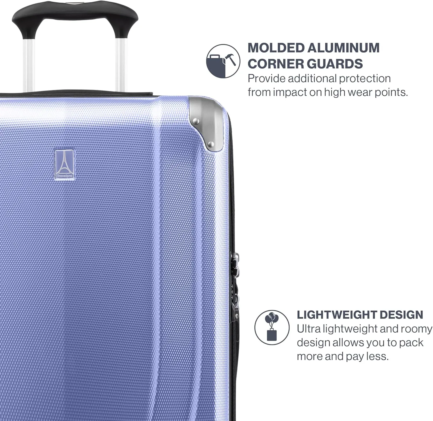 Travelpro Pathways 3 Hardside Expandable Luggage, 8 Spinner Wheels, Lightweight Hard Shell Suitcase, Carry On 21 Inch, Persian Violet