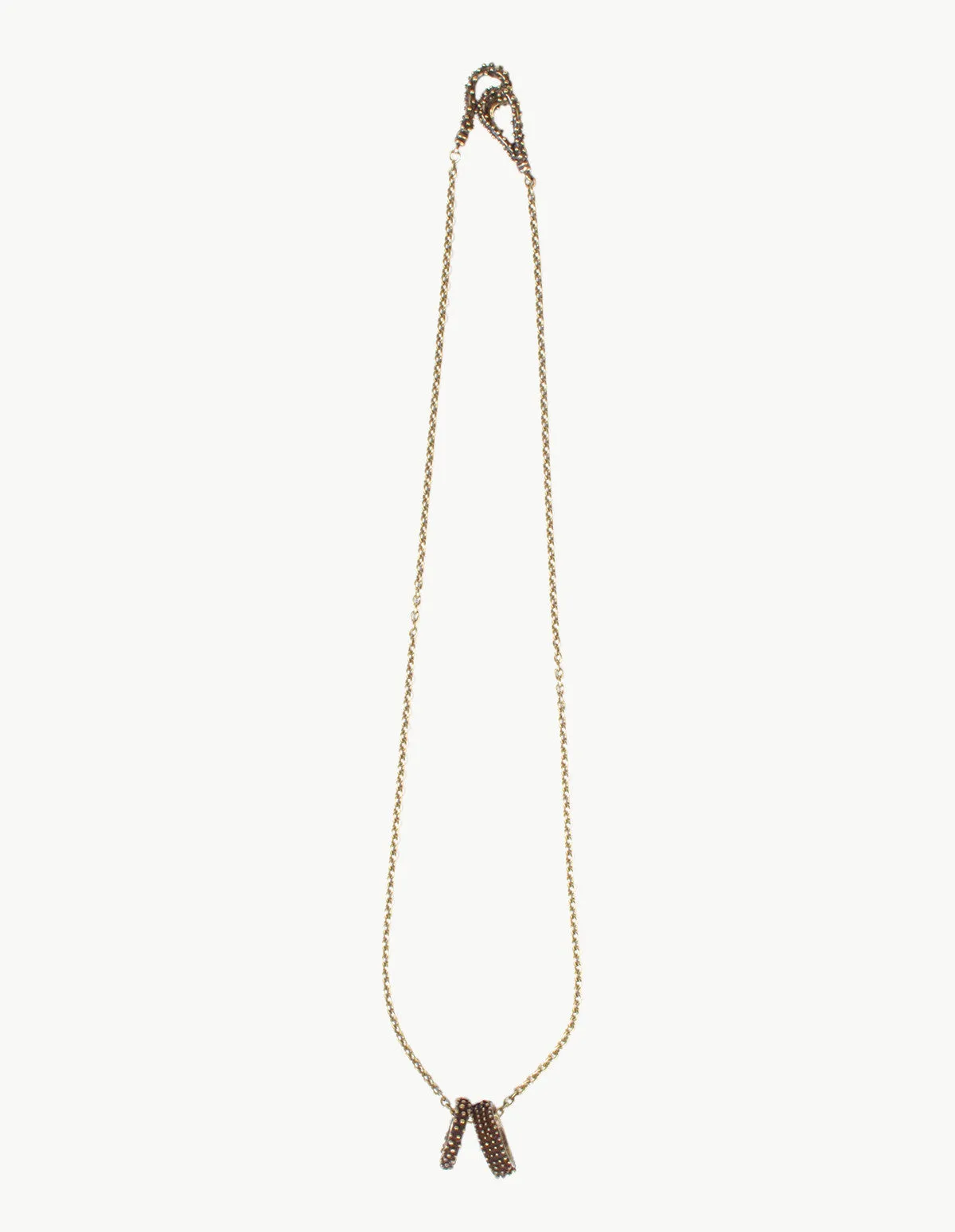 Two Braille Rings Necklace