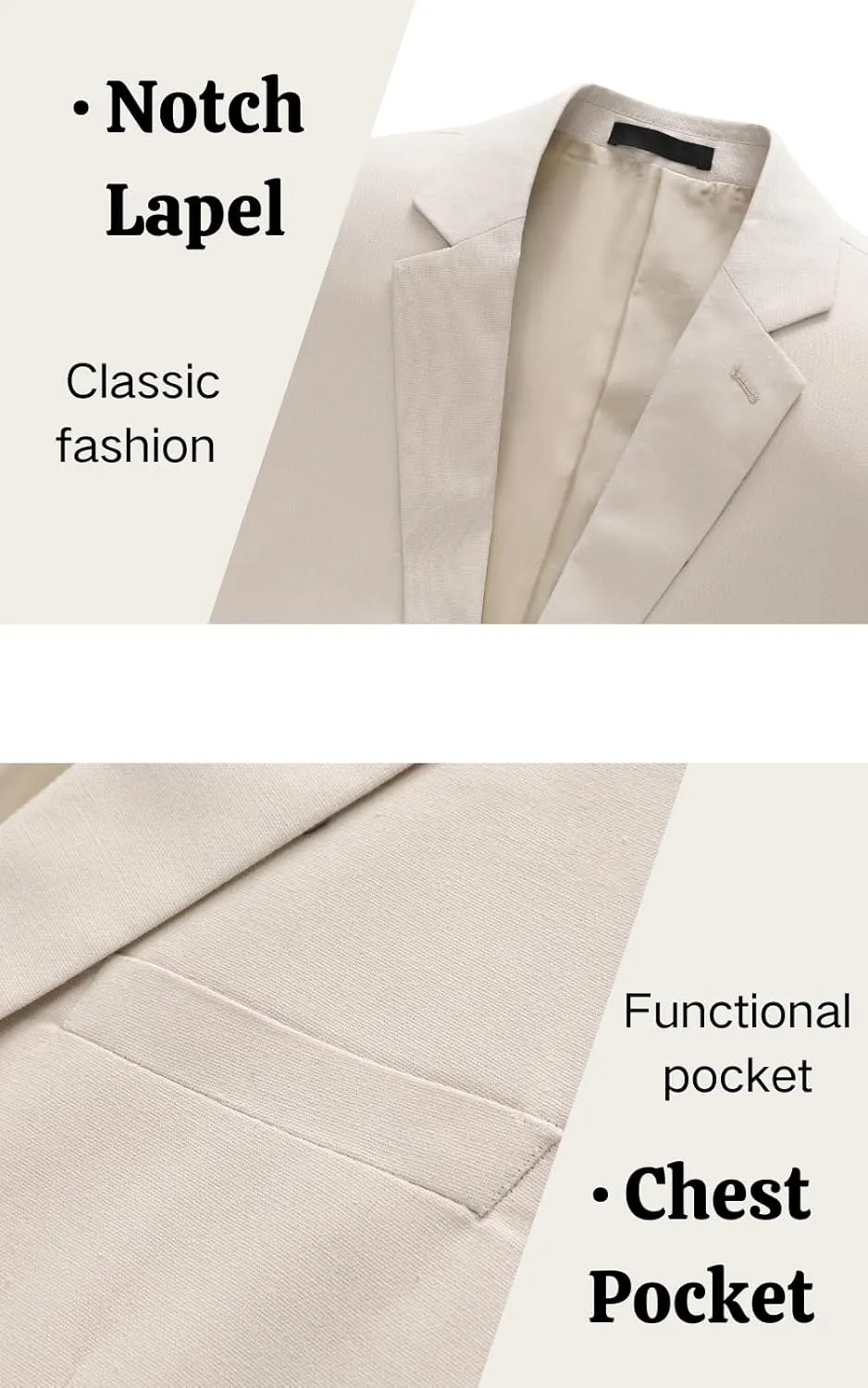 UNINUKOO Mens 2 Piece Suit Linen Summer Top Blazer Pants Sets Beach Wedding Wear Vacation Prom Suits for Men