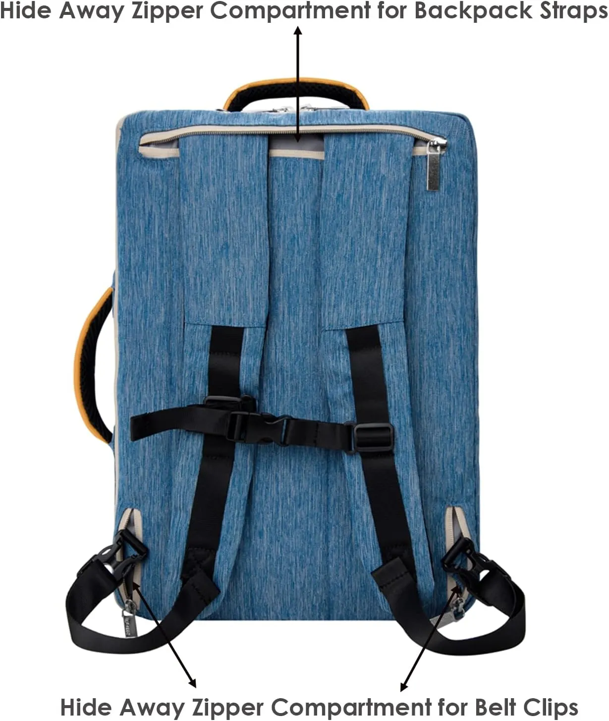 Versatile 13-inch Laptop Backpack - Convertible Design for MacBook Pro/Air, Dell XPS, HP Spectre, Lenovo - Water-Resistant, Ideal Organizer Bag for Professionals