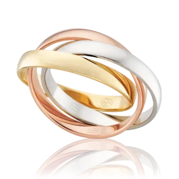 White, Rose, Yellow Gold Russian Women's Wedding Ring