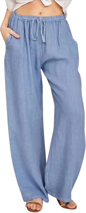 Wide Leg Pants For Women Women's Casual Solid Color Tether Loose Yoga Trousers Summer Linen Pants For Women