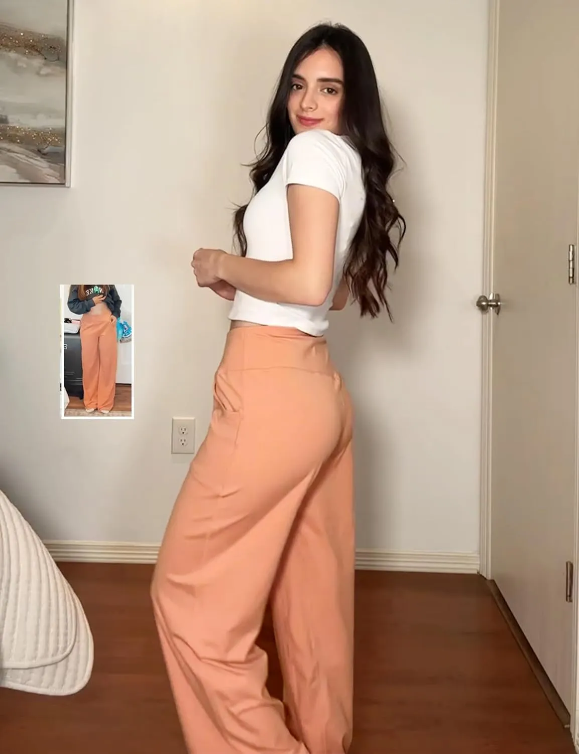Wide Leg Pants Women High-Waisted Yoga Work Dress Pants, Casual Sweatpants, Petite/Regular/Tall