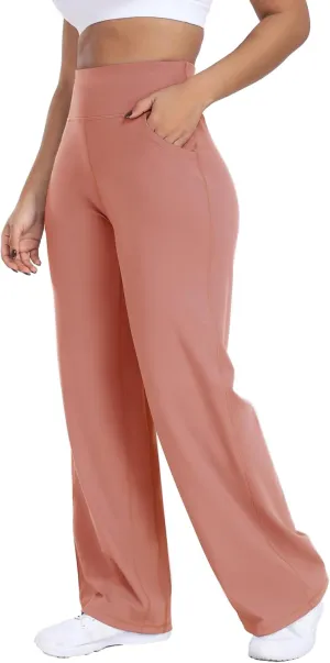 Wide Leg Pants Women High-Waisted Yoga Work Dress Pants, Casual Sweatpants, Petite/Regular/Tall