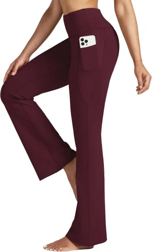 Willit Women's Yoga Pants 27"/29"/31"/33" Flare Leggings Bootcut High Waist Tummy Control Workout Pants with Pockets