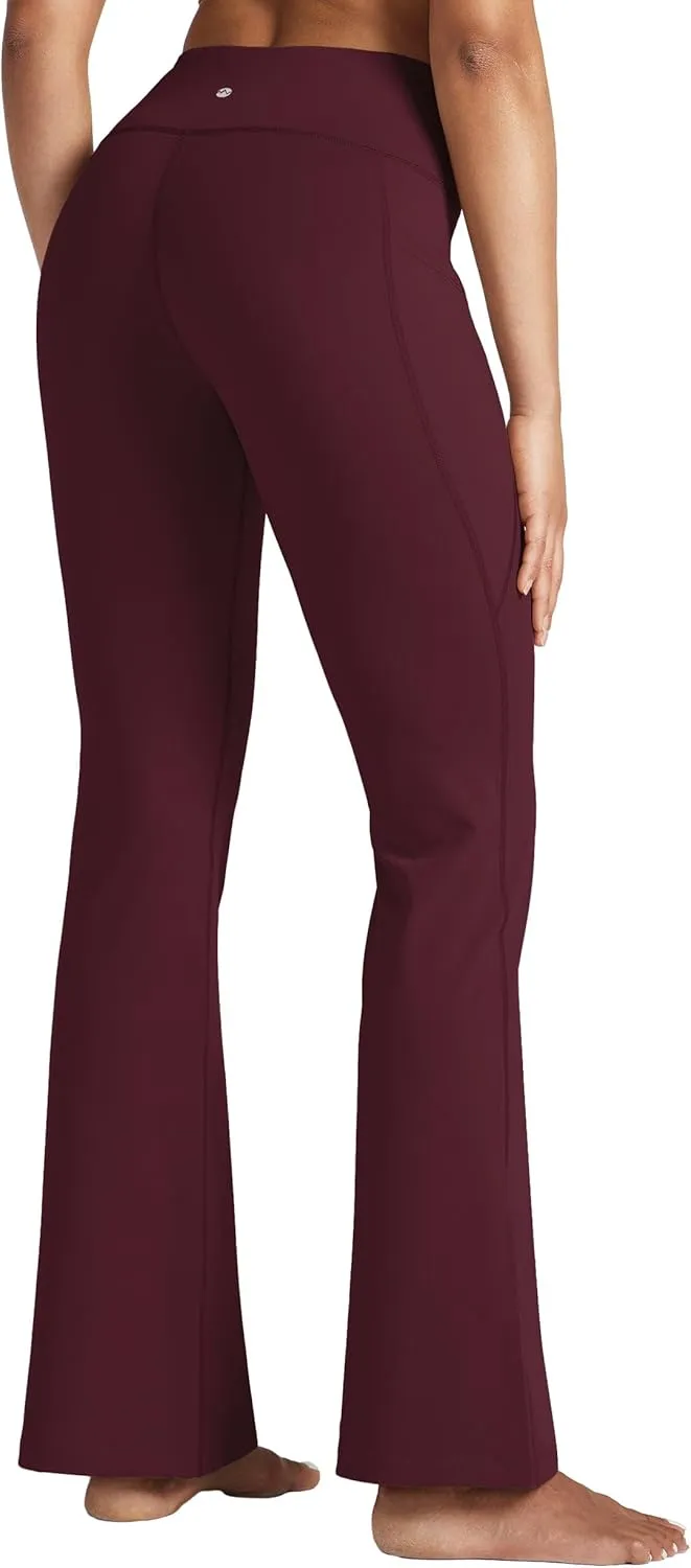 Willit Women's Yoga Pants 27"/29"/31"/33" Flare Leggings Bootcut High Waist Tummy Control Workout Pants with Pockets