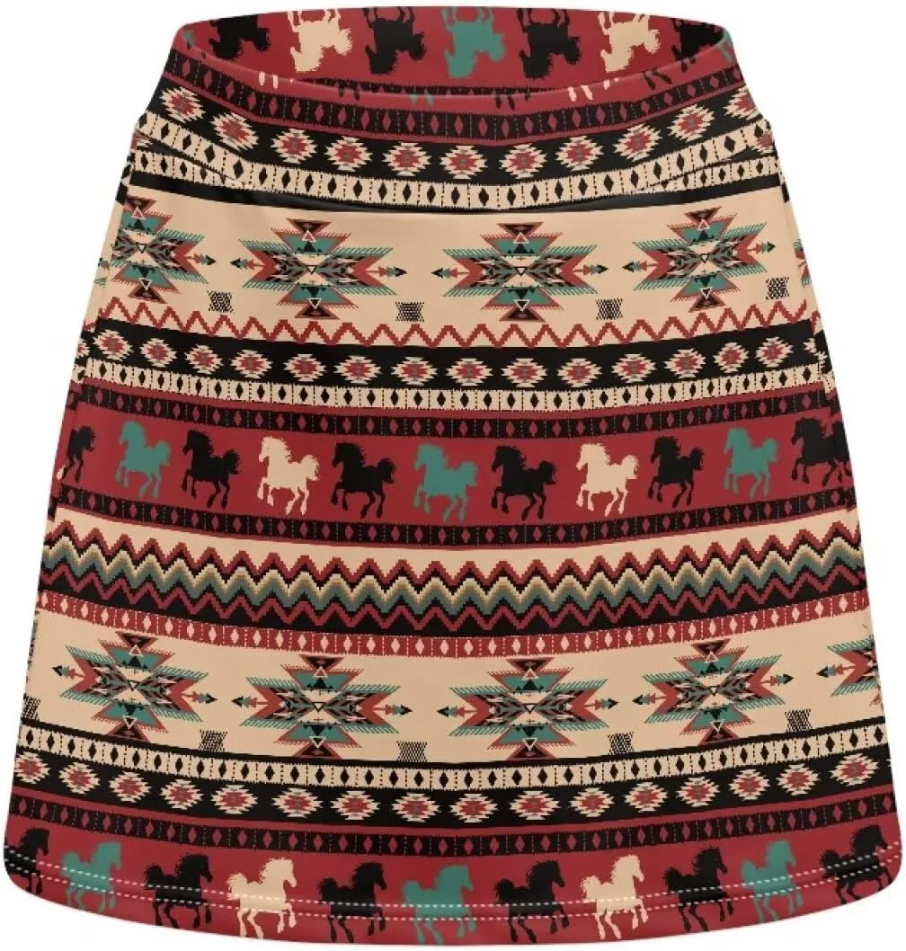 Women High Waisted Tennis Golf Skirts with Pockets Shorts Casual A-Line Athletic Skort for Running Workout XS-3XL