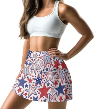 Women Tennis Golf Skirts with Pockets Shorts High Waisted Casual A-Line Athletic Skort for Running Workout XS-3XL
