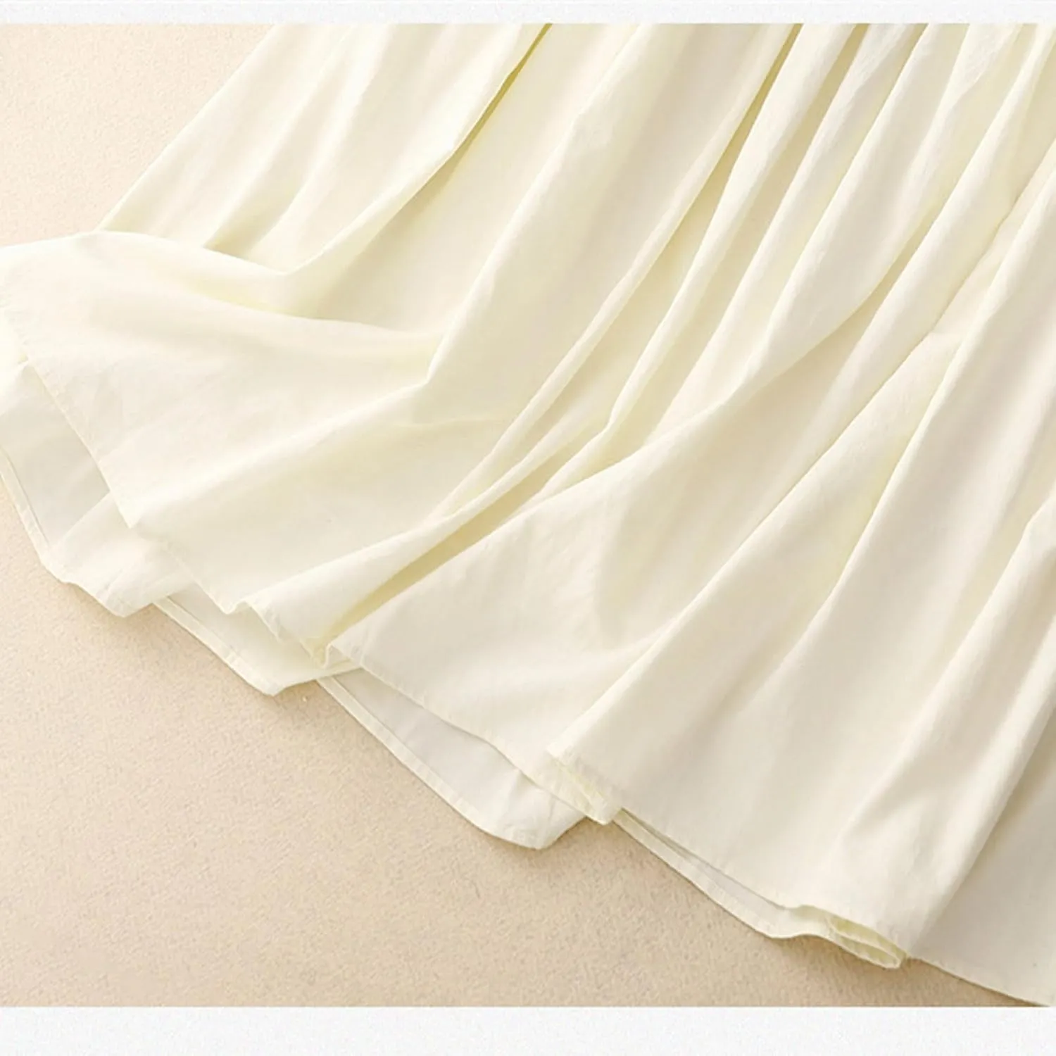 Women's Bohemian Skirt 2025 Fashion Elastic Waist Pleated Dress Summer Solid Flowy Swing Tiered A Line Midi Skirts