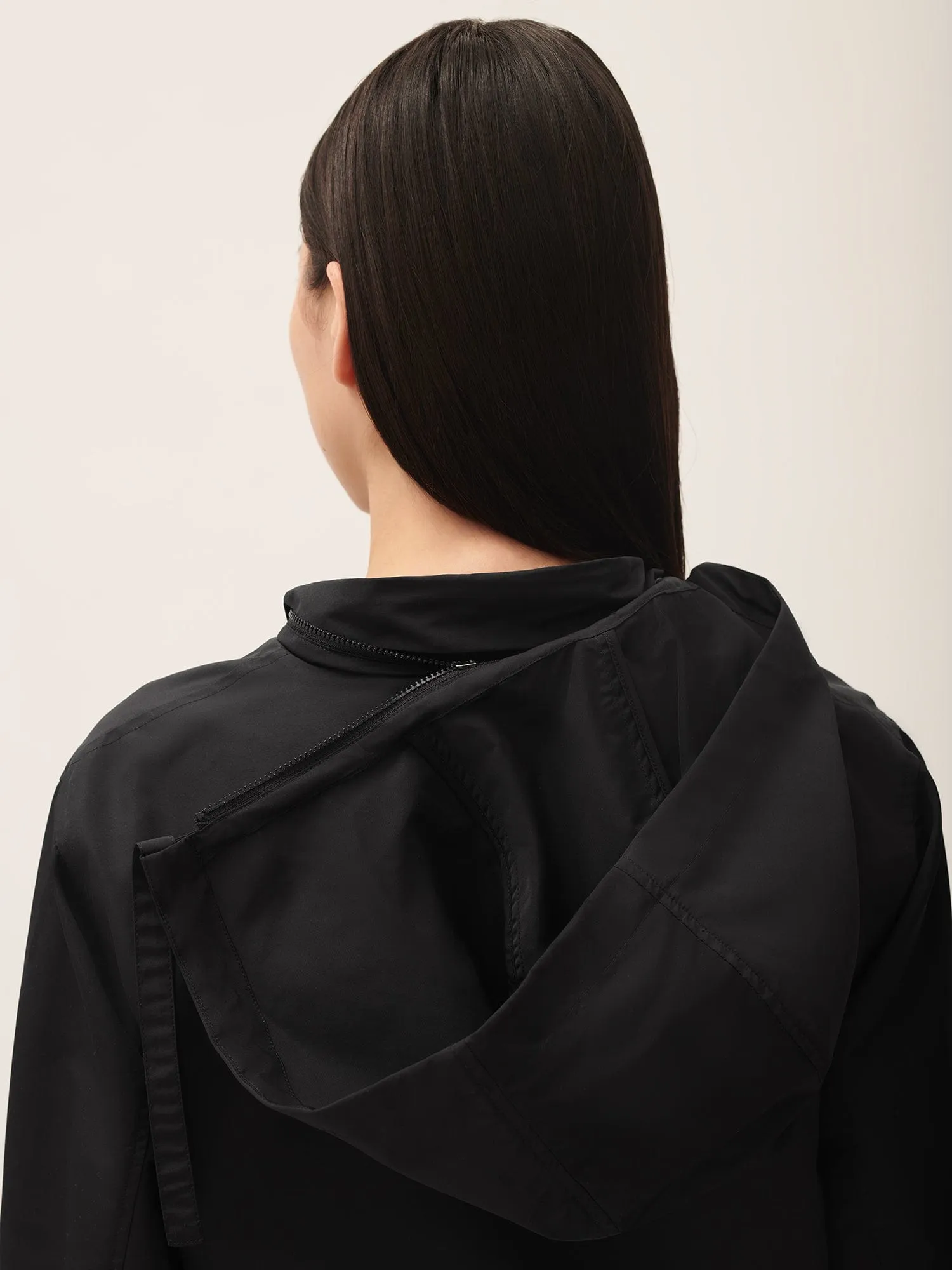 Womens (gaia)PLNT Nylon Cropped JacketBlack