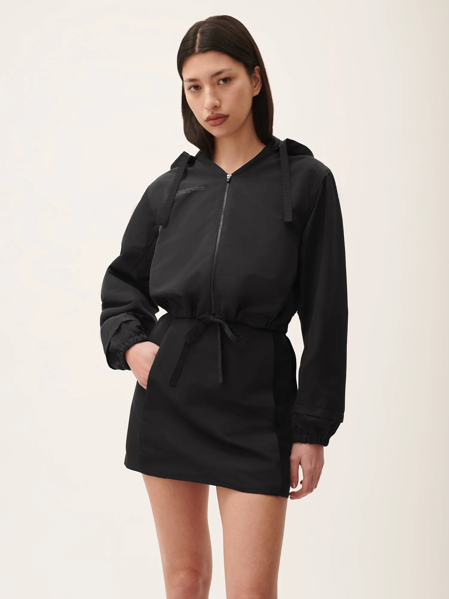Womens (gaia)PLNT Nylon Cropped JacketBlack