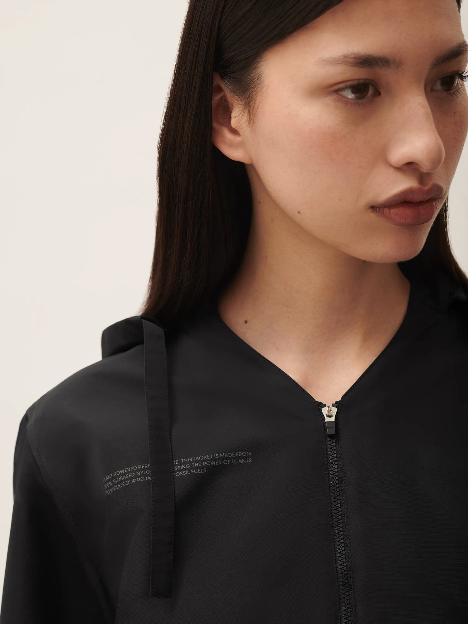 Womens (gaia)PLNT Nylon Cropped JacketBlack