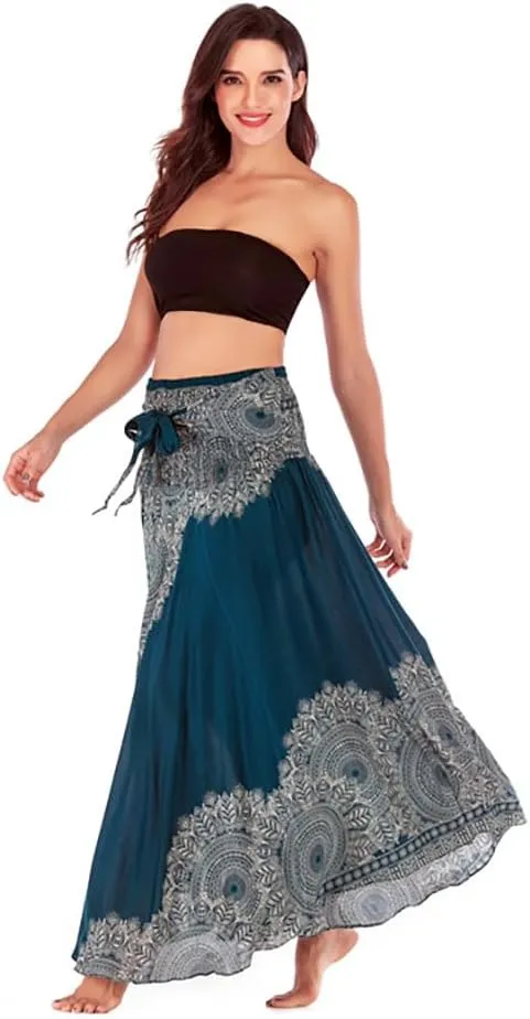 Womens Gypsy Skirt Boho Hippie Skirt Long Bohemian Maxi Summer Skirt