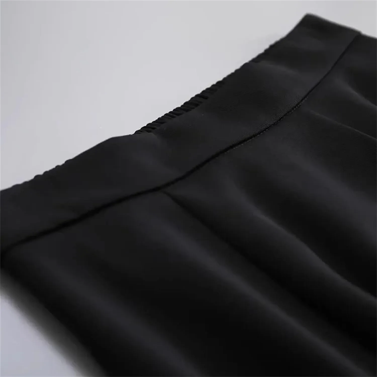 Women's High-Waisted A- Line Swing Skirt Spring Fall Warm Ruffled Midi Skirt Ankle Length Solid Color Work Wear