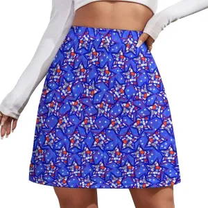 Womens Mini Skorts Red Lobster High Waisted Pencil Bodycon Short Skirt Sexy A-Line Mini Skirts
