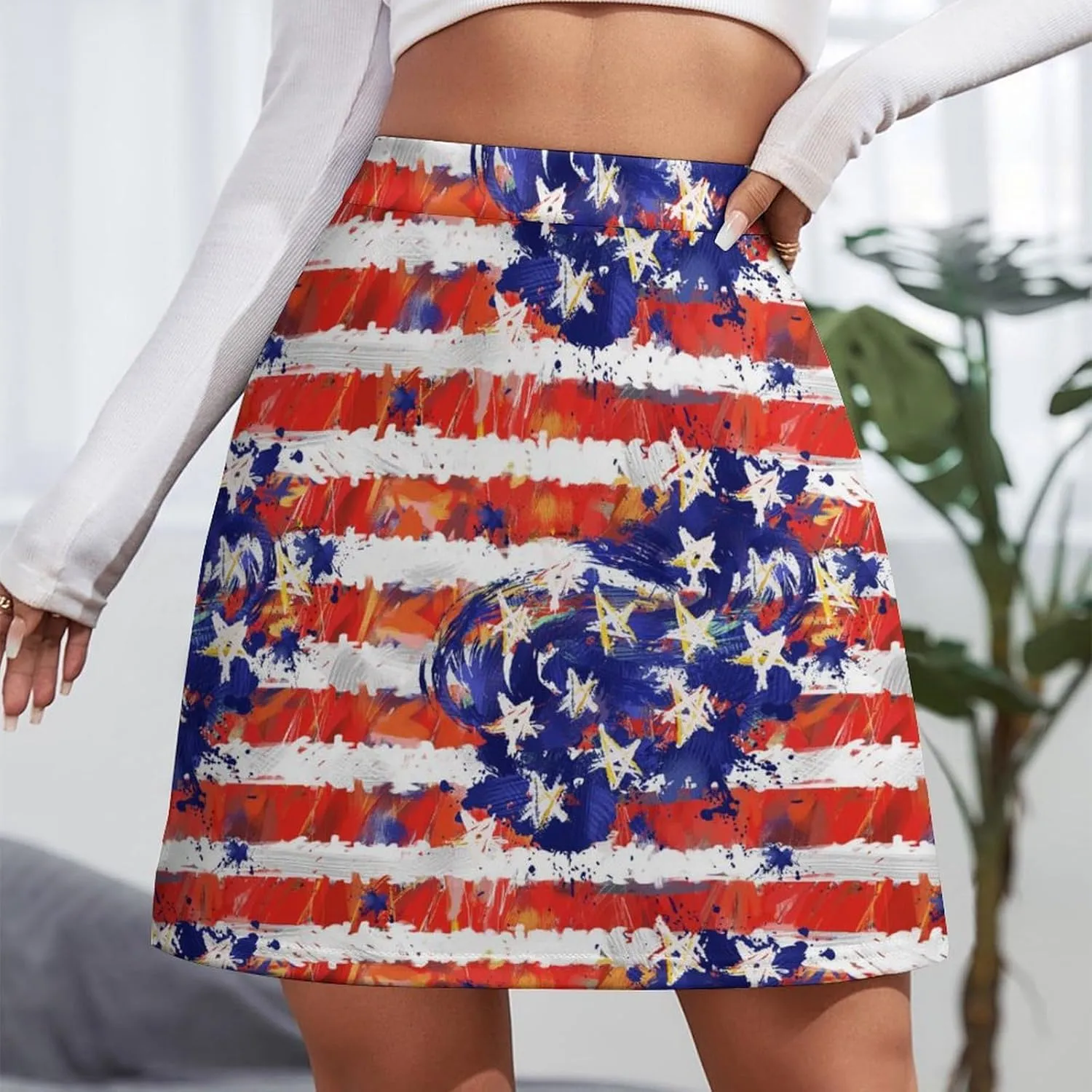 Womens Mini Skorts Red Lobster High Waisted Pencil Bodycon Short Skirt Sexy A-Line Mini Skirts