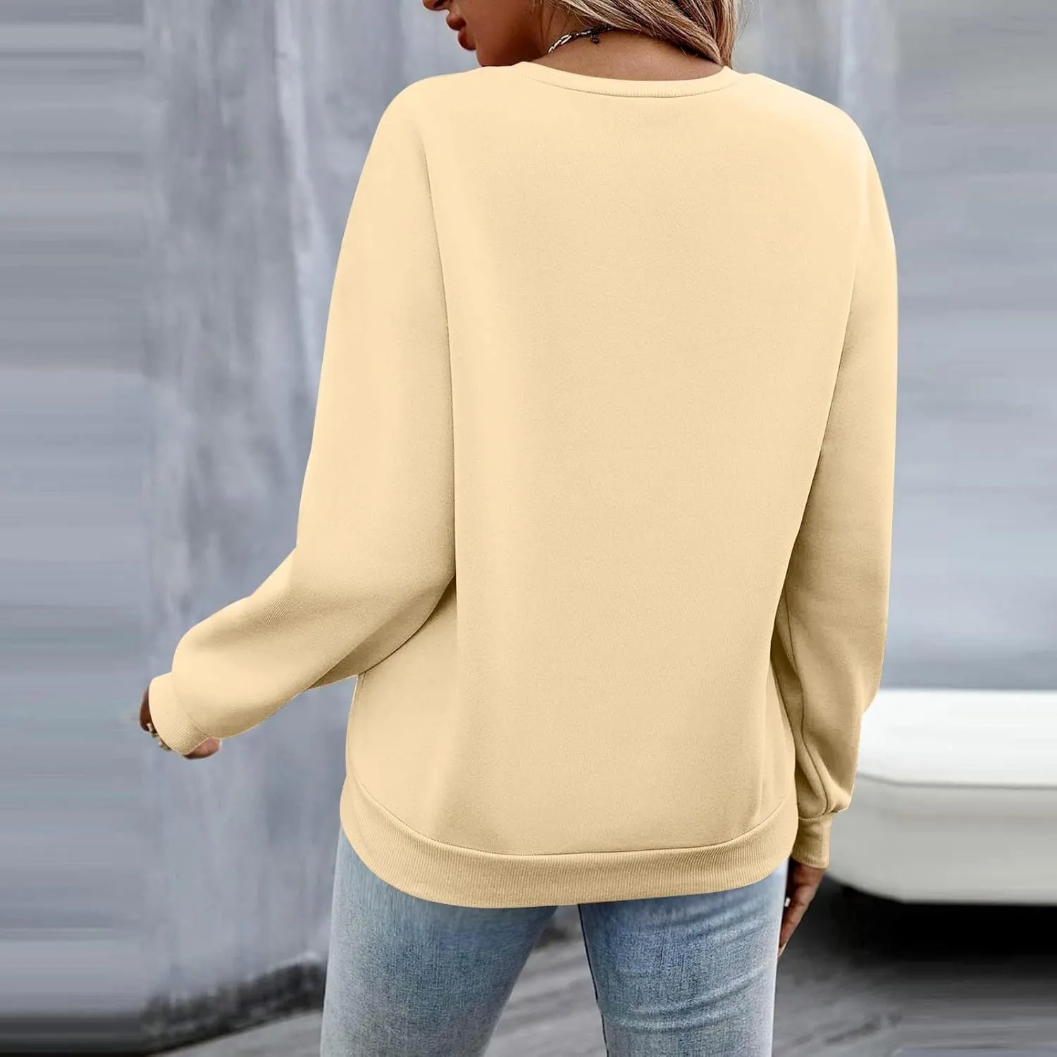 Womens Oversized Sweatshirts Cute Crewneck Long Sleeve Fleece Pullover Tops Winter Outfits Fashion Clothes 2024