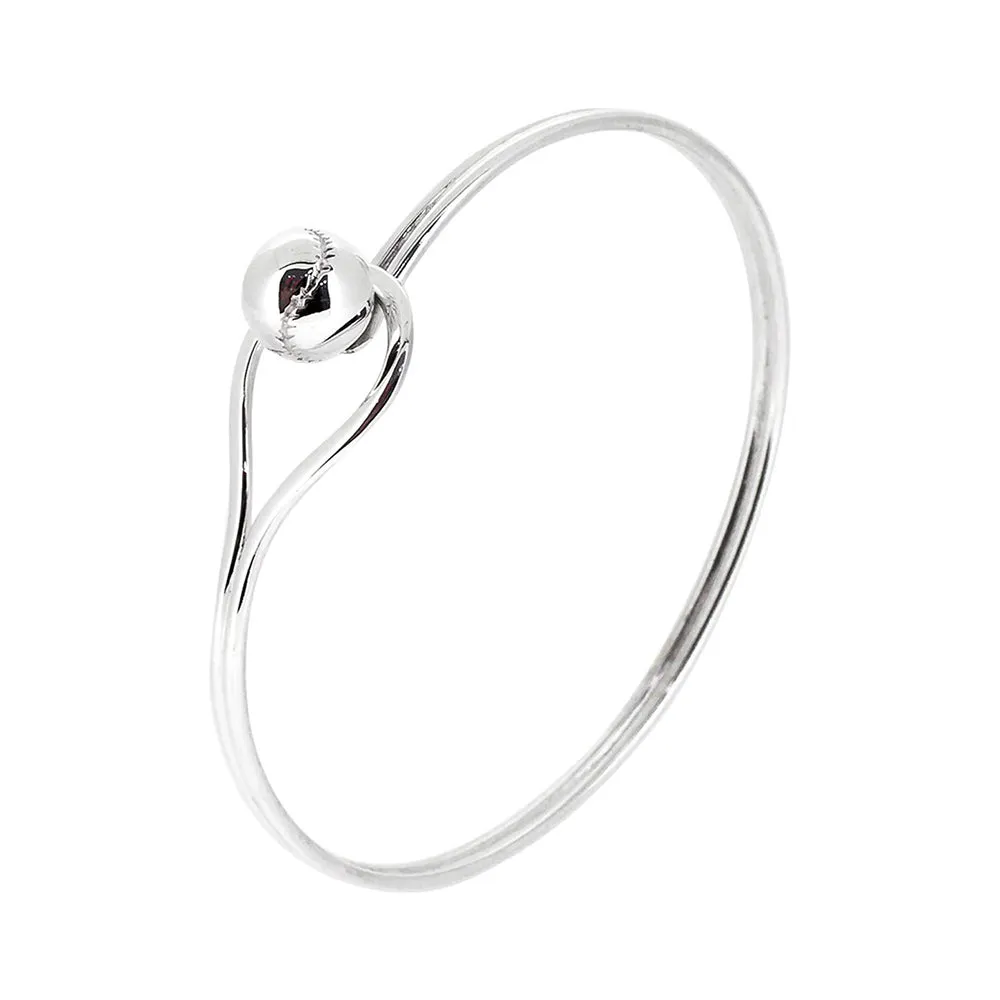 Women's Silver Bangle | Sterling Silver Plain Bangle